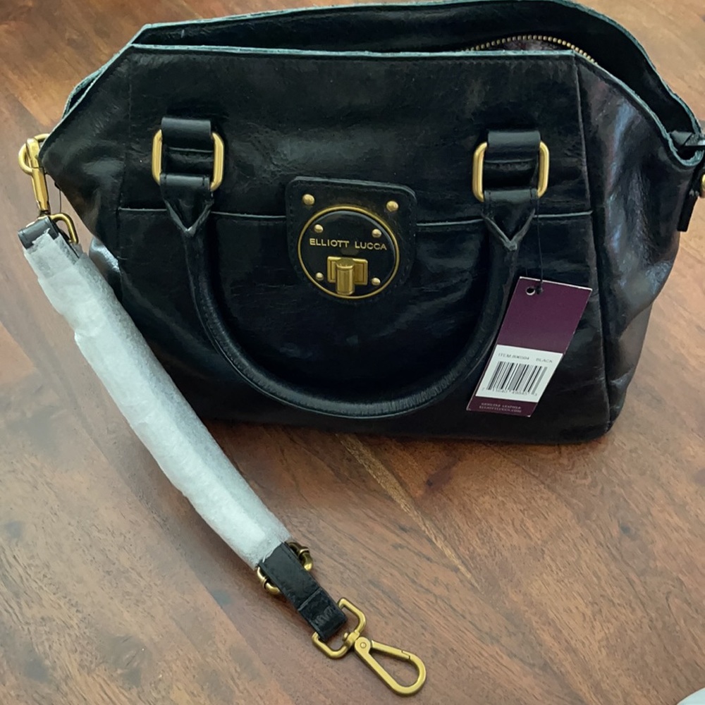 Elliot Lucca genuine leather medium satchel NWT